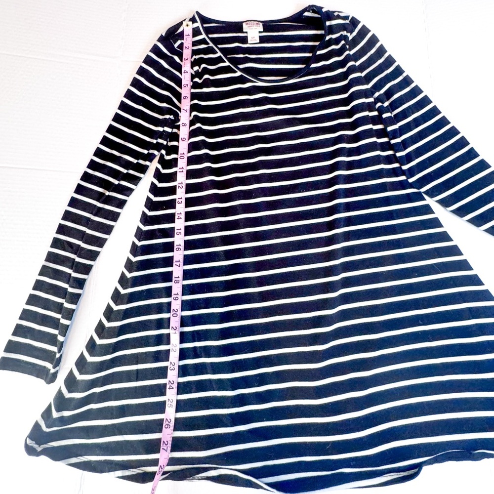 Mossimo Black & White Striped Swing Tunic Top – Small - Picture 7 of 10
